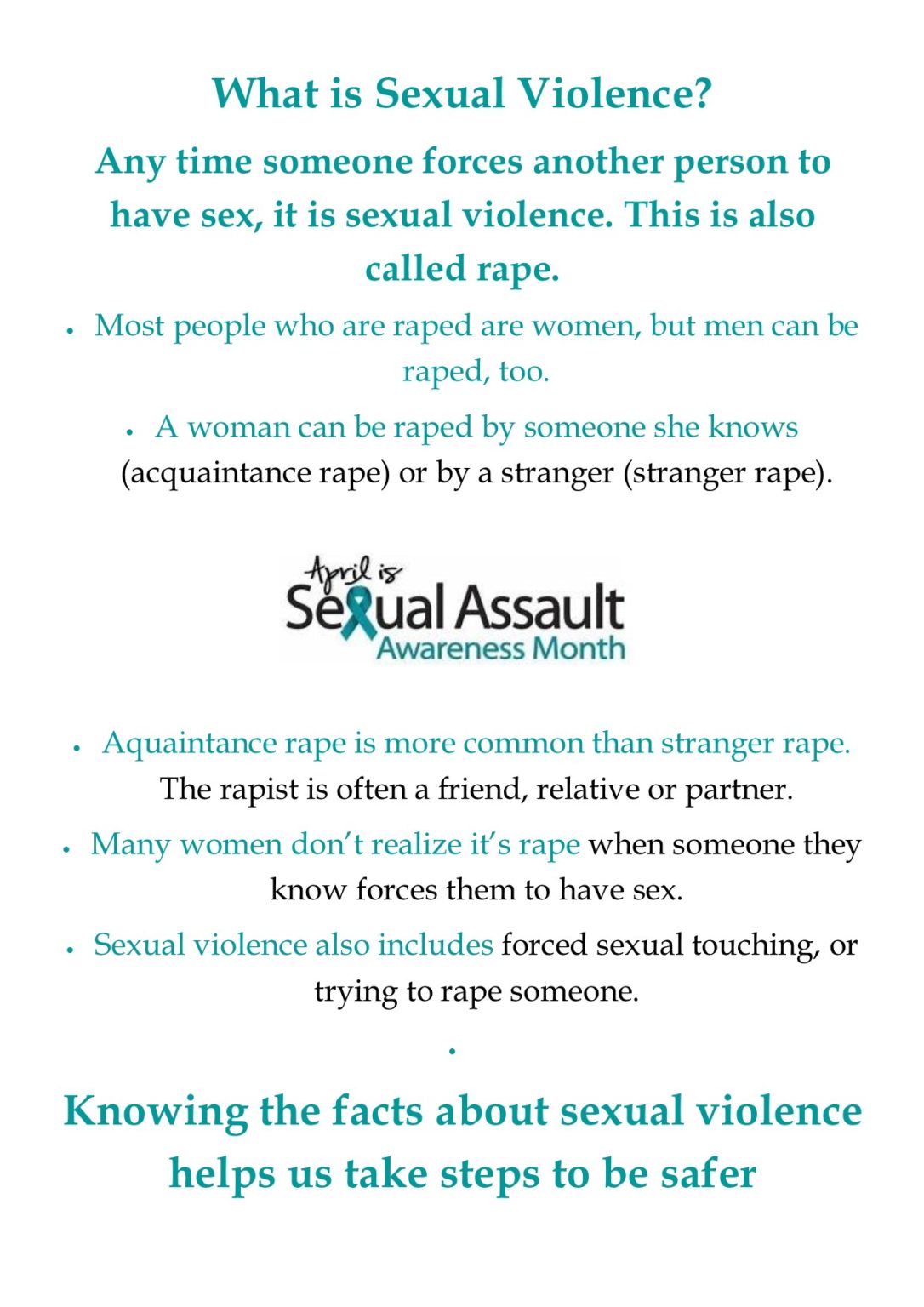 What Is Sexual Violence Hyde County Hotline